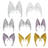 1pair Latex Elf Ears With Glitter Halloween Party Pixie Ears Cosplay Props 12cm Golden