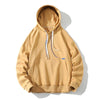Men Lose Solid Color Sweatshirt, Color: Khaki(XL)