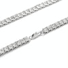 Mens Hip Hop Punk 1 Row Crystal Inlaid Alloy Necklace Chain, Size: 20 inch(White)