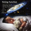 Galaxy Night Light Star Projector LED Table Lamp Children Room Decor With 12pcs Film Disc(Black and White)