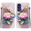 For Samsung Galaxy A16 Crystal Texture Colored Drawing Leather Phone Case(Lotus)