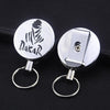 High Elasticity Retractable Wire Rope Key Ring Outdoor Anti-Lost Anti-Theft Retractable Key Ring Random Pattern Delivery(4 cm)