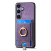 For Samsung Galaxy S25 Ultra 5G Retro Splitable Magnetic Card Bag Leather Phone Case(Purple)