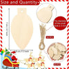 50pcs/set  Christmas Hanging Wood Chip Light Bulb DIY Blank Hanging Tag