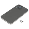 iPhone 12 Pro Max Back Cover Assembly (Black) - With Side Keys & Wireless Charging