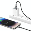 USAMS SJ729 30W USB-C/Type-C to 8 Pin Aluminum Alloy Data Cable, Length: 1.2m(Tarnish)