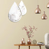 2pcs /Set Acrylic Water Drops Mirror Stereo Wall Stickers Living Room Bedroom Decorative Stickers Soft Mirror(Black)
