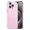 For iPhone 15 Pro Max Nano Lens Cover Liquid Silicone Phone Case(Pink)