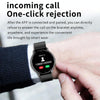 BW0223 Heart Rate/Blood Oxygen/Blood Pressure Monitoring Bluetooth Smart Calling Watch, Color: Mesh Blue