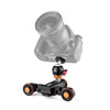 YELANGU L4X-BC Camera Wheel Dolly II Electric Track Slider 3-Wheel Video Pulley Rolling Dolly Car with Ballhead, Load: 3kg (Black)