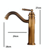 Single Hole Seated Copper Faucet Antique Basin Faucet