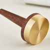 Black Walnut Wood With Brass Stand Ring Holder For Jewelry
