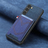 For Samsung Galaxy S25 Ultra 5G Denim Texture Leather Skin Phone Case with Card Slot(Blue)