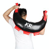 KR Fitness Training Sandbag Weight-Bearing Exercise Equipment Croissant without Filler(Red Leather + Black Belt)