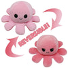 Flipped Octopus Doll Double-Sided Flipping Doll Plush Toy(Dark Pink + Light Pink)