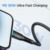 JOYROOM SA32-CL3 Starry Series 30W USB-C / Type-C to 8 Pin Fast Charging Data Cable, Length:1m(Black)
