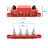 CP-4018 M10+M8 Power Distribution Block Terminal Studs Set with Terminals(Black + Red)