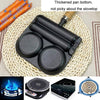 2 In 1 Multifunctional Frying Pan Breakfast Pan Household Cast Iron Roasting Sausage Skillet(Frying Meat Model)