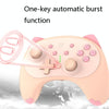 IINE Voice Wake-Up Bluetooth Handle Wireless Cat Shape Handle For Nintendo Switch(Orange Pink)