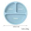 3 Compartments Baby Silicone Suction Cup Plate Childrens Complementary Feeding Bowl(Yellow)