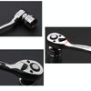 TUOSEN Quick-release Socket Wrench Curved Handle Ratchet Spanner, Size:M