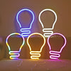 Bulb Neon Light Battery USB Dual-Power LED Decorative Modeling Lamp(White Light)
