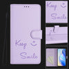 For Samsung Galaxy A26 5G Smile Embossing RFID Leather Phone Case(Light Purple)