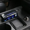 SHUNWEI SD-1938 120W 3A Car 3 in 1 Dual USB Charger Cigarette Lighter with Atmosphere Light (Black)