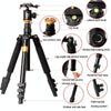 QingZhuangShiDai Q570 Multifunctional Digital SLR Camera Portable Tripod(Black)