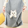 Fleece Cat Carrier Apron - Grey - Holds Pets up to 7.5kg