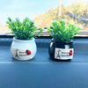 Mini Car Potted Ornaments Decoration Simulated Flower Pots, Style: Lucky Fruit White Bottle