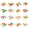 3 PCS Early Childhood Education Wooden Three-Dimensional Jigsaw Puzzle Toy(Crab)