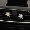 Rhinestone Metal Snowflake Car Air Vent Aromatherapy Decorative Clip(Silver)