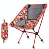 Outdoor Camouflage Portable Folding Camping Chair Light Fishing Beach Chair Aviation Aluminum Alloy Backrest Recliner