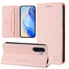 For Samsung Galaxy A36 5G RC01 Dual-Folded Magnetic Suction RFID Leather Phone Case(Pink)