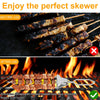 5 In 1 Stainless Steel BBQ Skewers Semi-Automatic Barbecue Fork