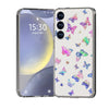 For Samsung Galaxy S25 5G IMD Double Piece Simple Fresh Shockproof Phone Case(Laser Butterfly)
