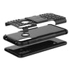 For Alcatel 3L (2020) Tire Texture Shockproof TPU + PC Protective Case with Holder(Black)