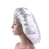 3 PCS TJM-405A Large Satin Round Hat Stretch Wide Brim Night Hat Chemotherapy Hat, Size: One Size(White)