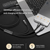 ROMOSS PD100W 3-In-1 Data Cable Type-C/USB-C To 8 Pin & Type-C & Micro Fast Charging Line 1.5m(Gray)