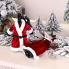 Christmas Red Wine Bottle Cover Wine Bottle Decoration Creative Wine Bag(Dress)