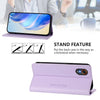 For Samsung Galaxy XCover 7 5G Global RC01 Dual-Folded Magnetic Suction RFID Leather Phone Case(Light Purple)
