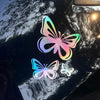 3pcs /Set Butterfly Hollow Car Scratch Decorative Fuel Tank Cap Sticker(Black)