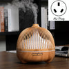 Bird Cage Wood Graphic Aromatherapy Machine Ultrasonic Smart Home Colorful Night Light Hollow Humidifier, Product specifications: AU Plug(Light Wood Pattern)