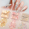 3 Boxes Nail Decorations Shell Sequins Nail Jewelry(02 Peach Pink)