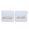 Hip-HopGold-Plated Micro-Inlaid Zircon 8 Gold Braces, Colour: Gold Lower Teeth