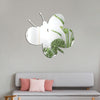 Acrylic Butterfly Stereo Wall Stickers Bedroom Living Room Background Wall Decoration Soft Mirror(Black)