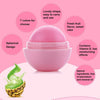 3 PCS Natural Plant Organic Sphere Ball Lipstick Embellish Lip Balm(Pink)