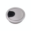 2 PCS Desk Computer Desktop Zinc Alloy Round Threading Box Hole Cover, Hole Diameter: 60mm  (Brushed Steel)
