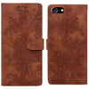 For iPhone 6 Plus / 7 Plus / 8 Plus Lace Floral Embossed Magnetic Buckle Leather Phone Case(Brown)